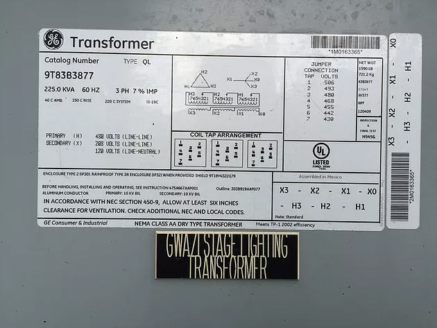 Stage Lighting Transformer Panel